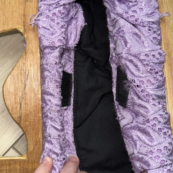 EUC Beautiful Custom Handmade Quirky Eyelet Floral Flower Embroidered Hobo Purse - Picture 11 of 12